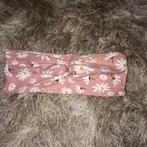 COPY - Pink daisy twist headband